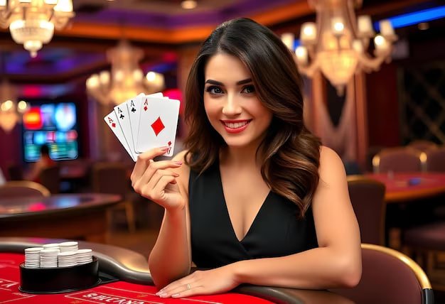Tim pasartogel bekerja di studio live dealer dengan peralatan multi-kamera profesional